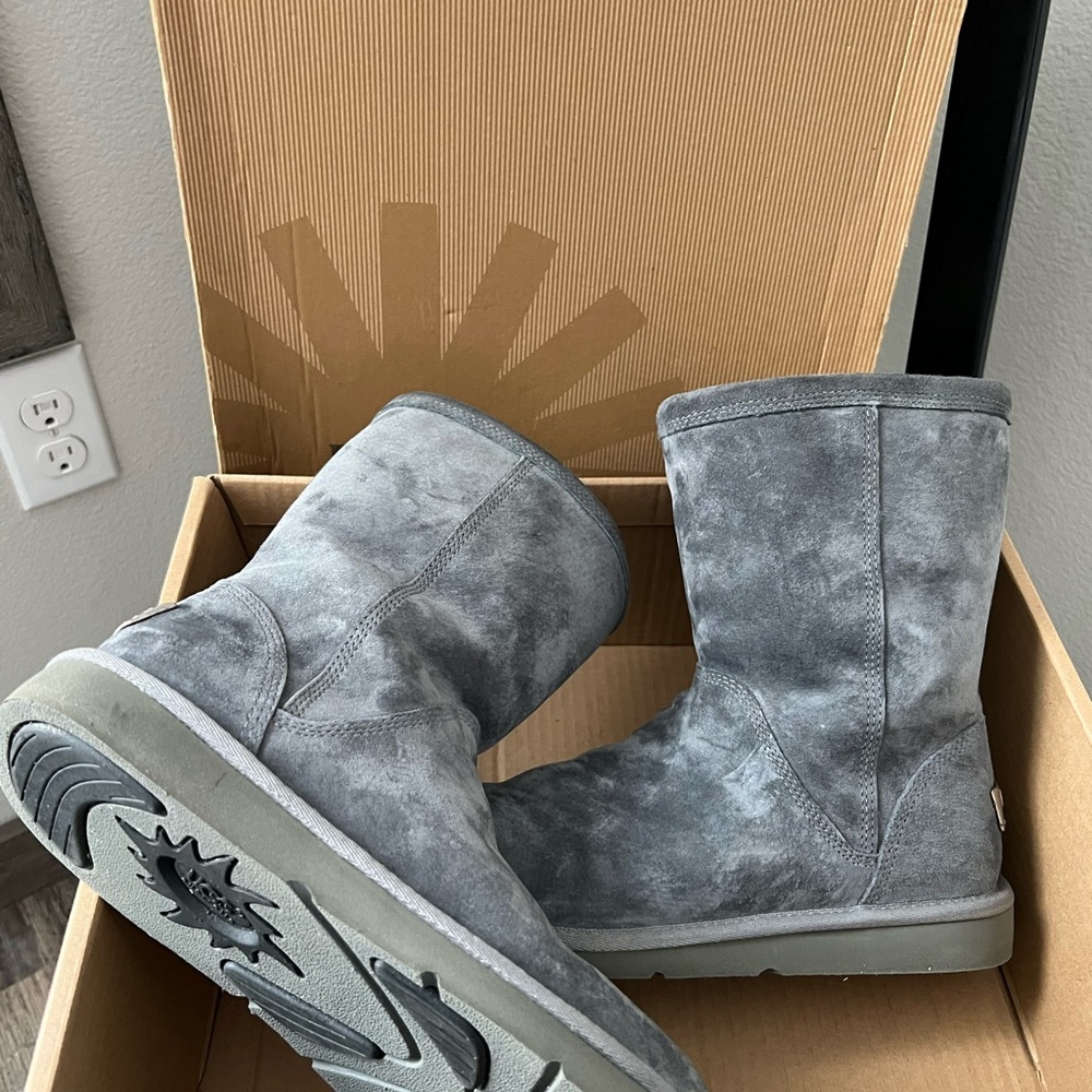 UGG Charcoal Suede Boots